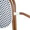 Flash Furniture Lourdes Thonet French Bistro Stacking Chair w/Arms, White/Navy PE Rattan/Bamboo Print Alum Frame SDA-AD642002A-WHNVY-NAT-GG - alternate 7